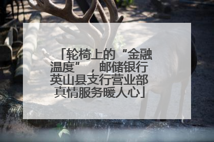 轮椅上的“金融温度”，邮储银行英山县支行营业部真情服务暖人心