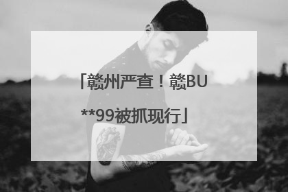赣州严查！赣BU**99被抓现行