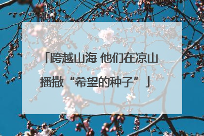 跨越山海 他们在凉山播撒“希望的种子”