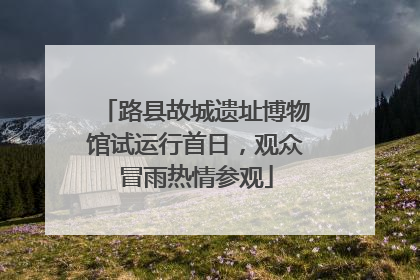 路县故城遗址博物馆试运行首日，观众冒雨热情参观