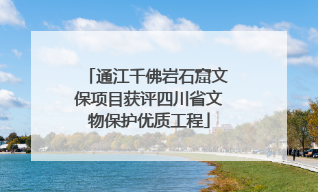 通江千佛岩石窟文保项目获评四川省文物保护优质工程