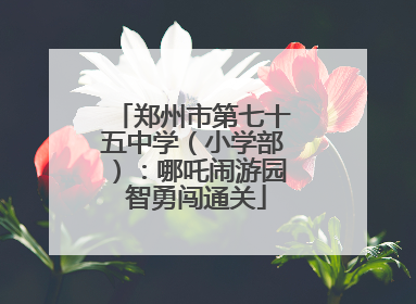 郑州市第七十五中学（小学部）：哪吒闹游园 智勇闯通关