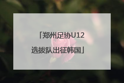 郑州足协U12选拔队出征韩国