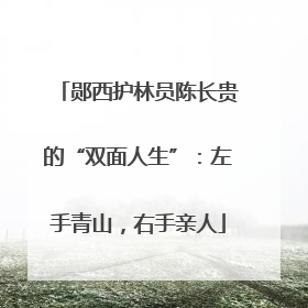 郧西护林员陈长贵的“双面人生”：左手青山，右手亲人