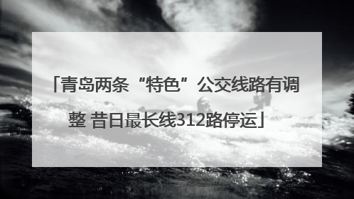 青岛两条“特色”公交线路有调整 昔日最长线312路停运