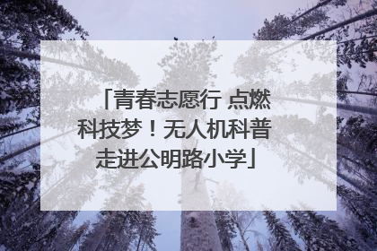 青春志愿行 点燃科技梦！无人机科普走进公明路小学