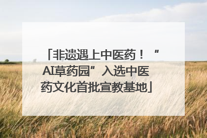 非遗遇上中医药！“AI草药园”入选中医药文化首批宣教基地