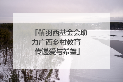 靳羽西基金会助力广西乡村教育 传递爱与希望