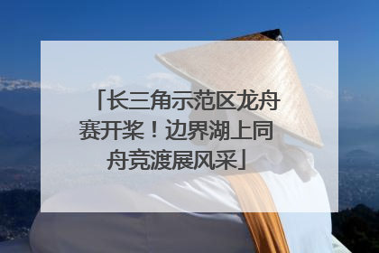 长三角示范区龙舟赛开桨！边界湖上同舟竞渡展风采