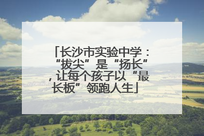 长沙市实验中学：“拔尖”是“扬长”，让每个孩子以“最长板”领跑人生