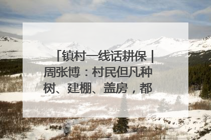 镇村一线话耕保｜周张博：村民但凡种树、建棚、盖房，都要向街道报批