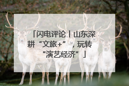 闪电评论丨山东深耕“文旅+”，玩转“演艺经济”