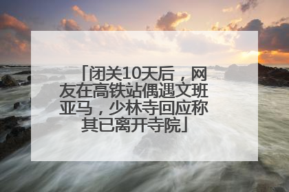 闭关10天后，网友在高铁站偶遇文班亚马，少林寺回应称其已离开寺院