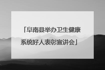 阜南县举办卫生健康系统好人表彰宣讲会