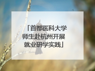 首都医科大学师生赴杭州开展就业研学实践