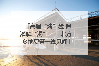 高温“烤”验 保灌解“渴”——北方多地夏管一线见闻