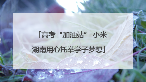 高考“加油站” 小米湖南用心托举学子梦想