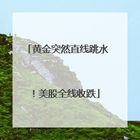 黄金突然直线跳水！美股全线收跌