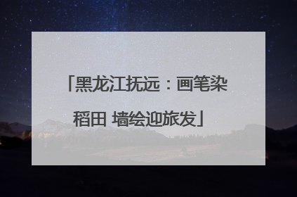 黑龙江抚远：画笔染稻田 墙绘迎旅发