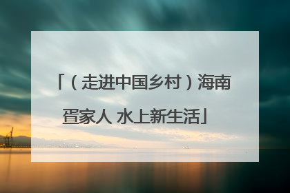 （走进中国乡村）海南疍家人 水上新生活
