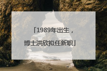 1989年出生，博士洪欣拟任新职