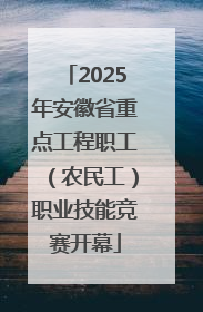 2025年安徽省重点工程职工（农民工）职业技能竞赛开幕