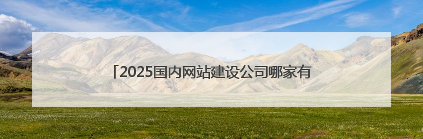 2025国内网站建设公司哪家有实力？那些值得选的网站设计公司