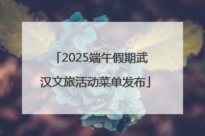 2025端午假期武汉文旅活动菜单发布