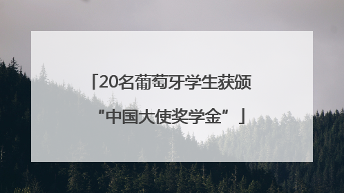 20名葡萄牙学生获颁“中国大使奖学金”