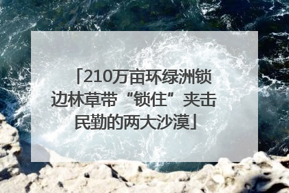 210万亩环绿洲锁边林草带“锁住”夹击民勤的两大沙漠