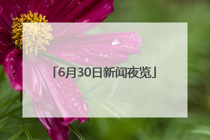 6月30日新闻夜览
