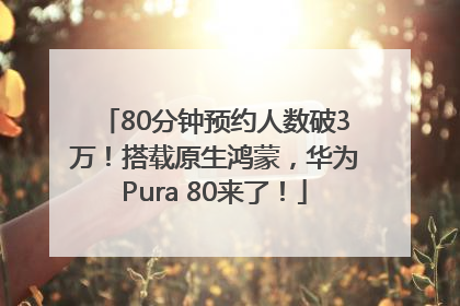 80分钟预约人数破3万！搭载原生鸿蒙，华为Pura 80来了！