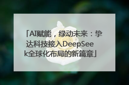 AI赋能，绿动未来：挚达科技接入DeepSeek全球化布局的新篇章