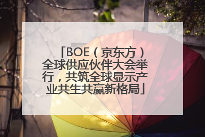 BOE（京东方）全球供应伙伴大会举行，共筑全球显示产业共生共赢新格局