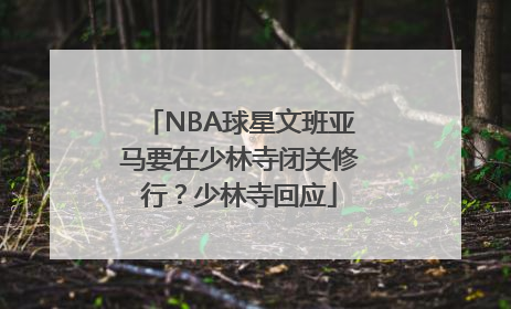 NBA球星文班亚马要在少林寺闭关修行？少林寺回应